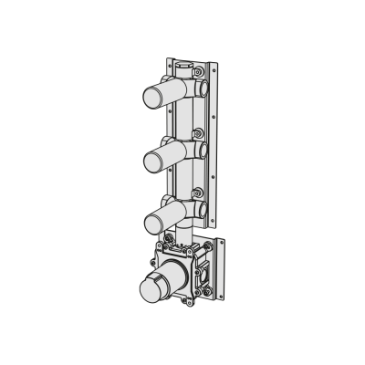 Grundkörper Unterputz für Thermostat mit 3-Wege-Ventil